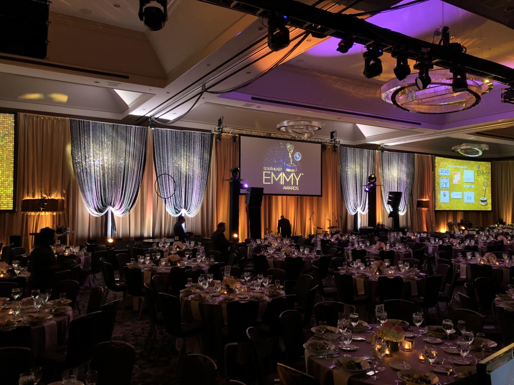 Emmy Awards production setup