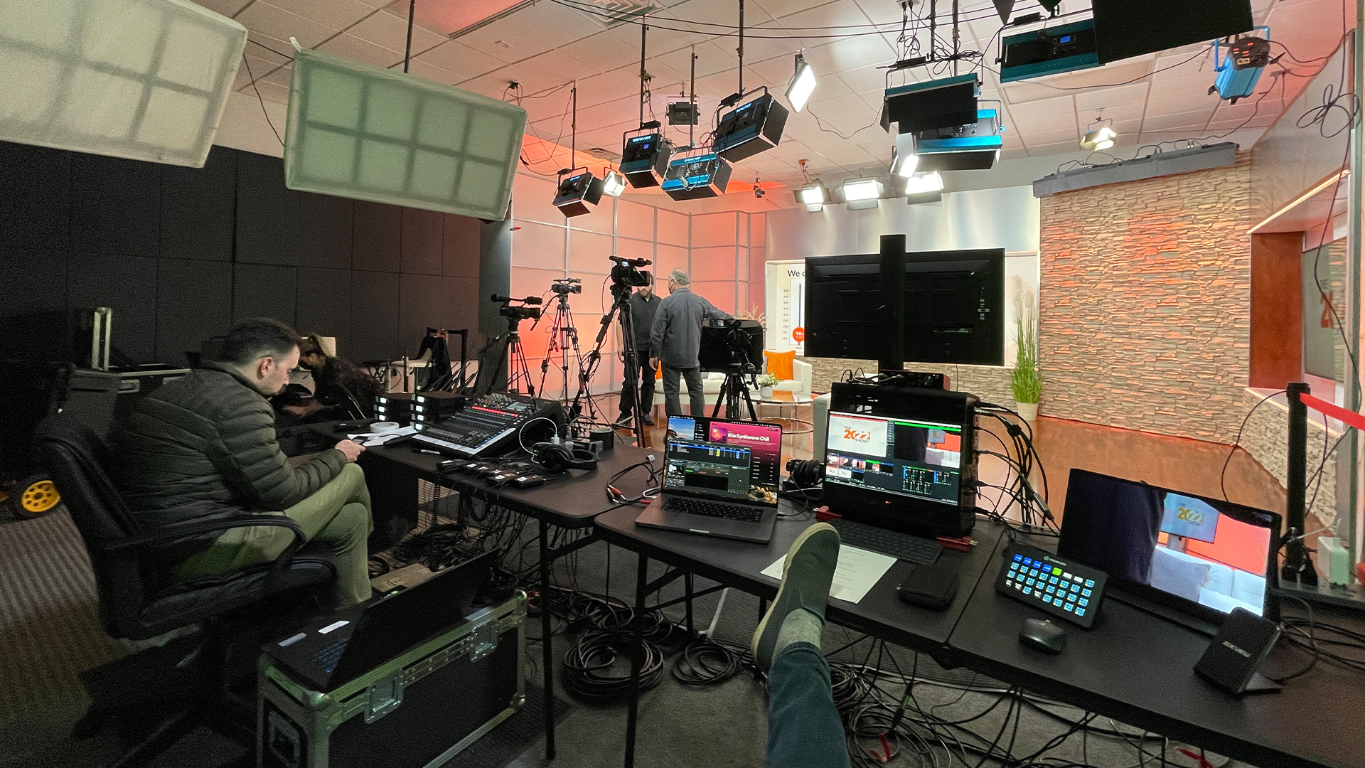 Stage and lighting setup