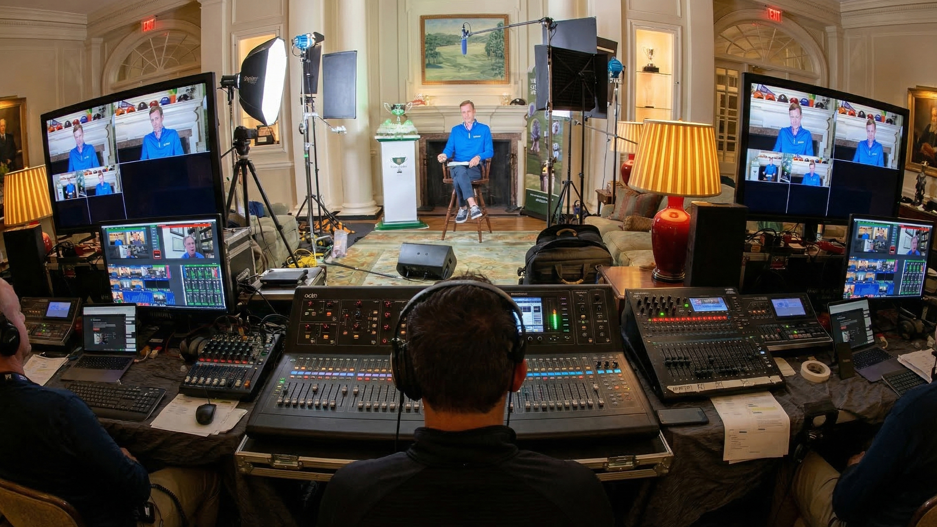 Professional camera setup at a live event